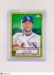 RANDY AROZARENA 2021 Topps Chrome Platinum GREEN/YELLOW REFRACTOR /99 RAYS