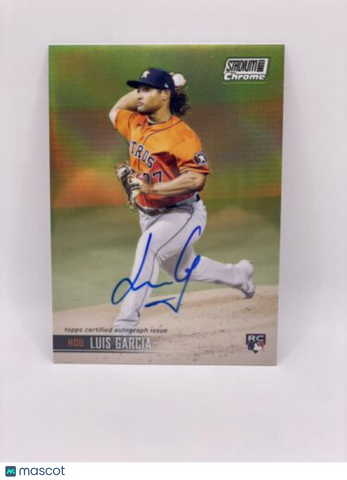 Luis Garcia 2021 Topps Stadium Club Chrome RC Refractor Auto #SCBA-LG Astros