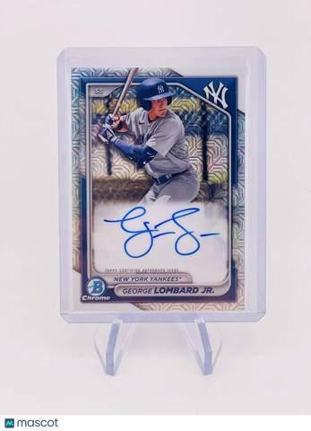 George Lombard Jr 2024 Bowman Chrome Mojo Refractor Auto Mega Yankees