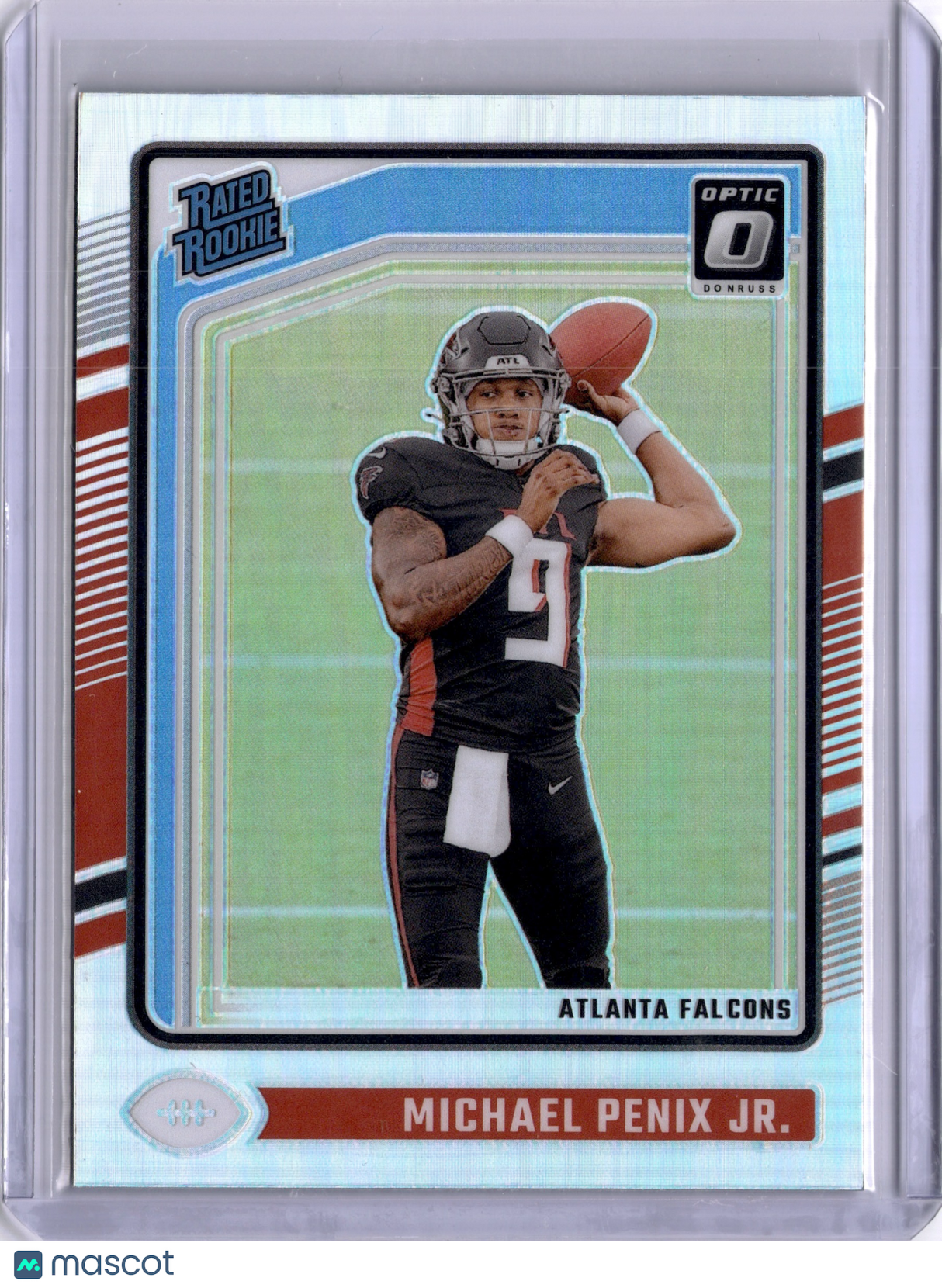 Michael Penix Jr. 2024 Panini Donruss Optic Holo Rated Rookie RC Falcons