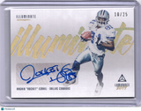 Raghib Rocket Ismail 2019 Panini Luminance Illuminate Gold /25 Auto Cowboys