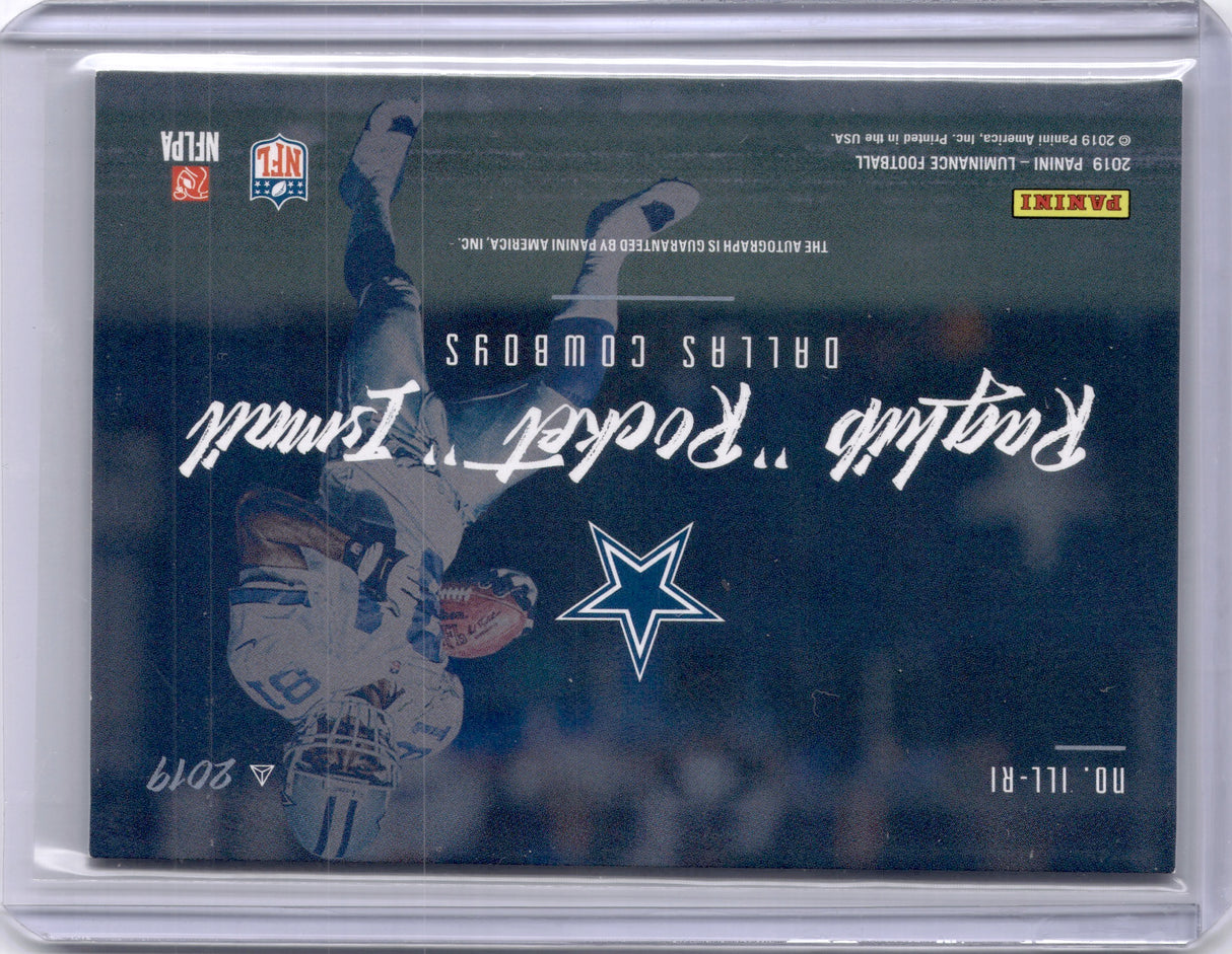 Raghib Rocket Ismail 2019 Panini Luminance Illuminate Gold /25 Auto Cowboys