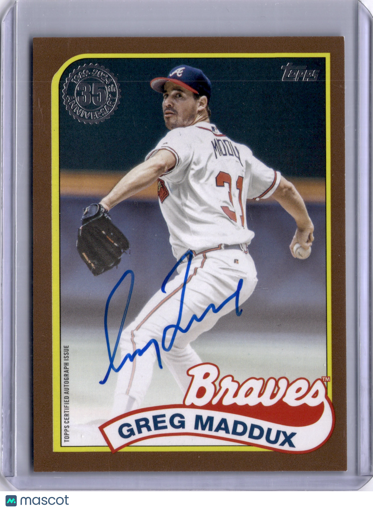 Greg Maddux 2024 Topps 1989 Topps Baseball Autograph /50 Auto Braves HOF