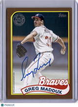 Greg Maddux 2024 Topps 1989 Topps Baseball Autograph /50 Auto Braves HOF
