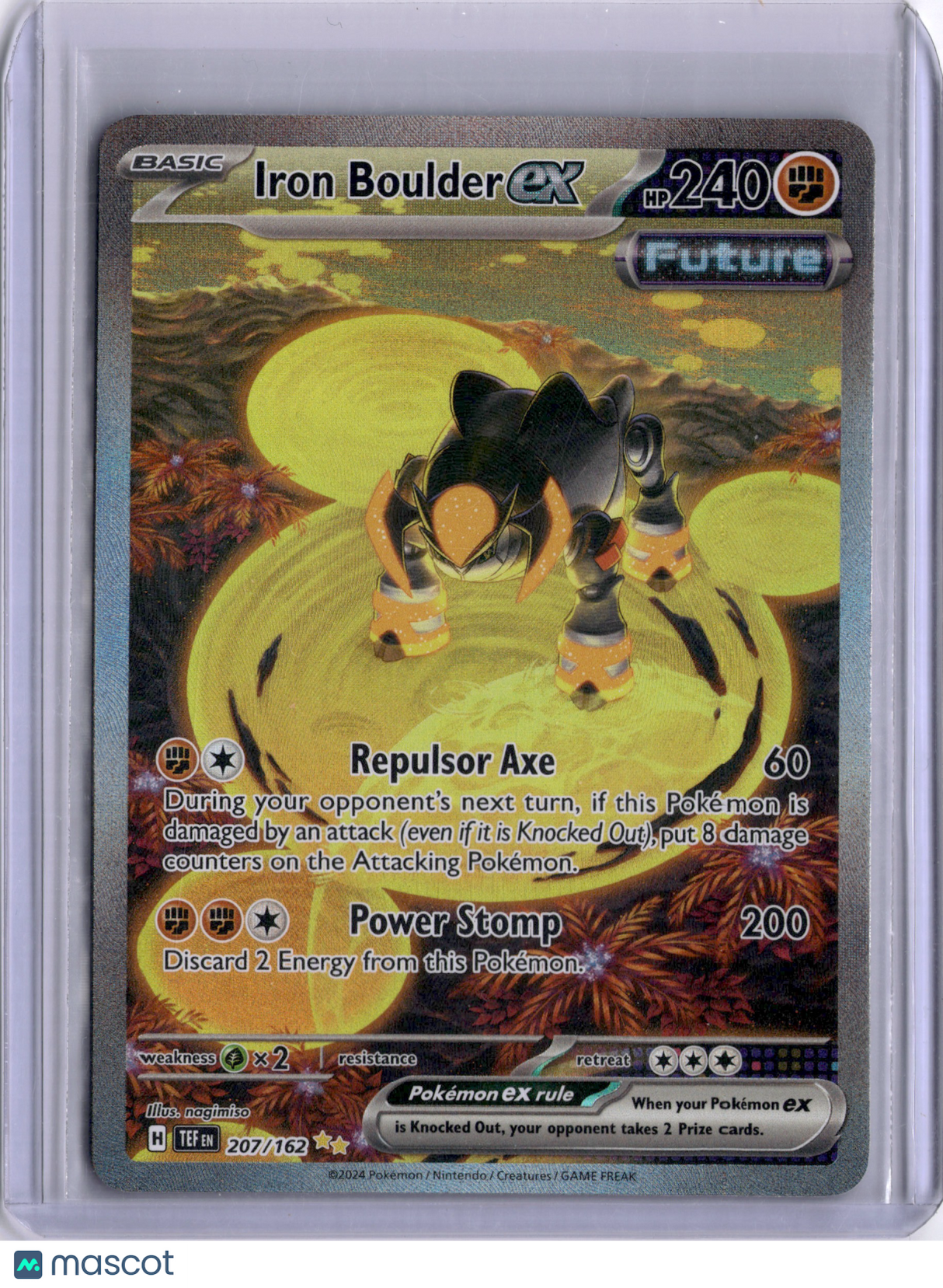 Iron Boulder EX 2024 Temporal Forces Pokemon 207/162 Full Art