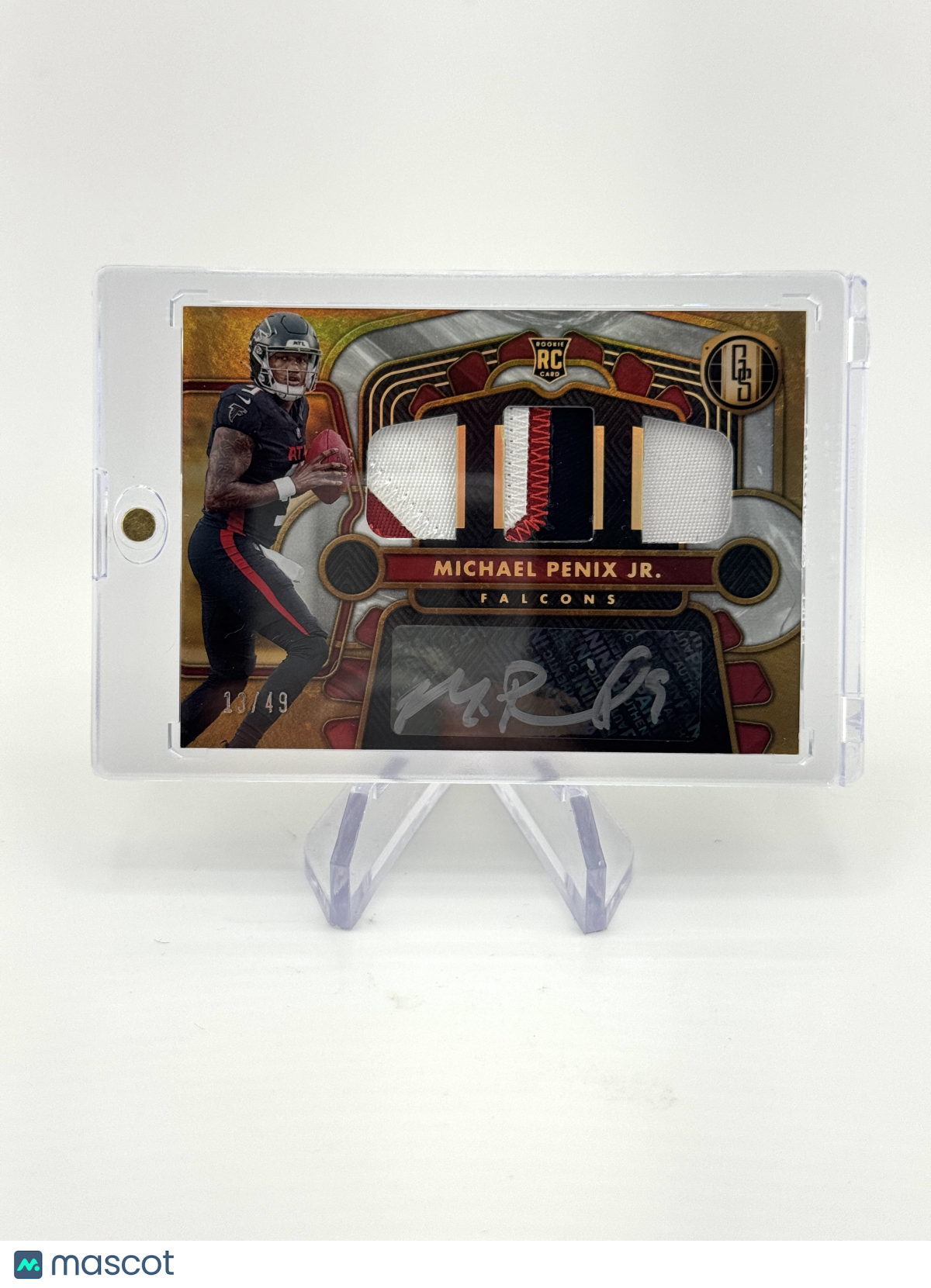 Michael Penix Jr 2024 Panini Gold Standard Auto RPA Rookie RC Patch /49 Falcons
