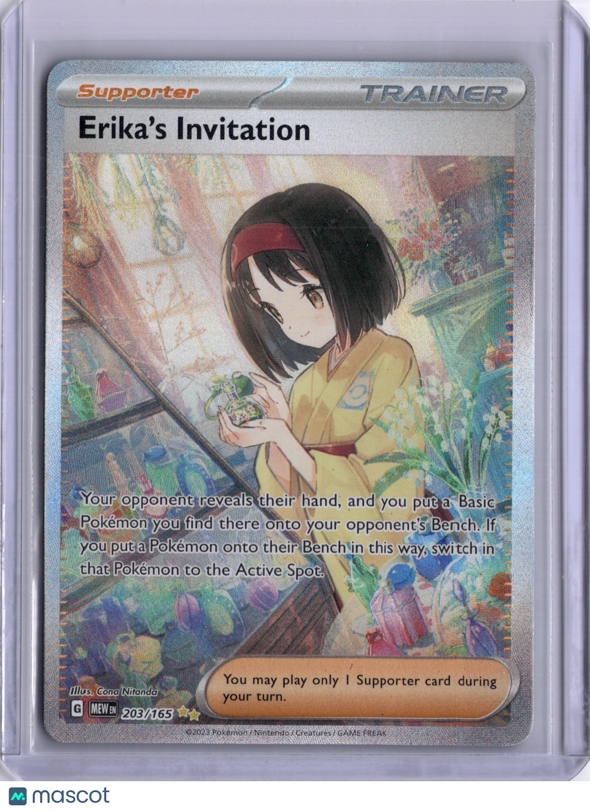 Erika's Invitation 2023 Pokemon 151 203/165 Full Art