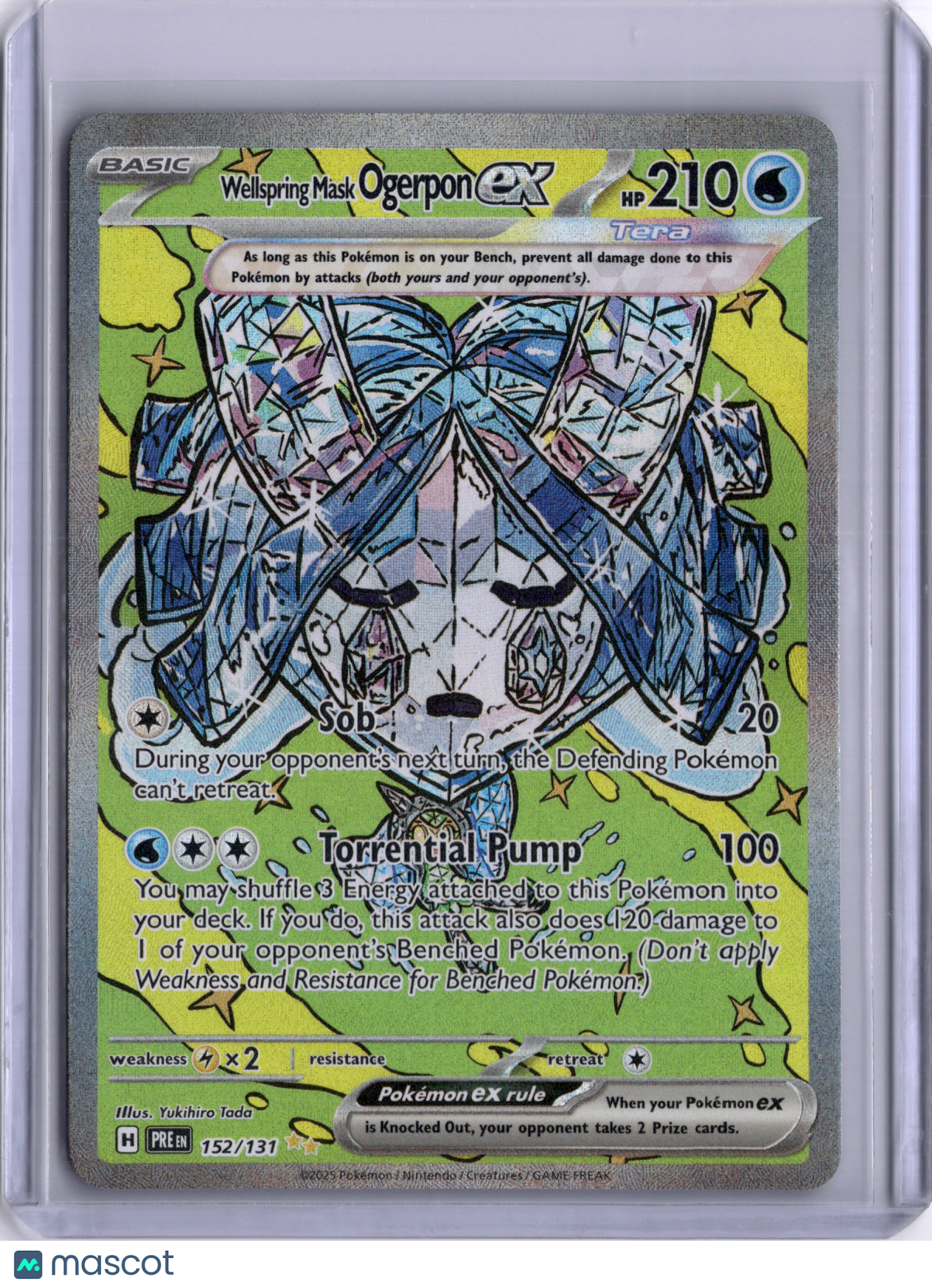 Wellspring Mask Ogerpon EX 2025 Pokemon Prismatic Evolutions 152/137 Full Art