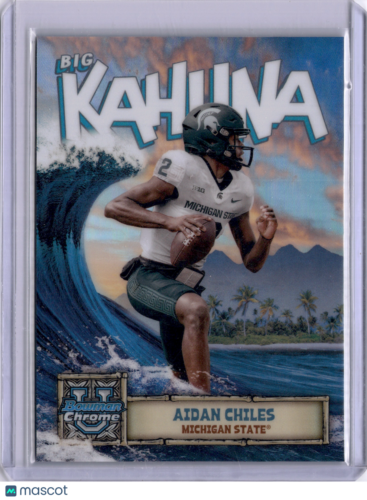 Aidan Chiles 2024 Topps Bowman Chrome U Big Kahuna Michigan State