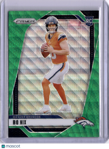 Bo Nix 2024 Panini Prizm Green Wave Rookie RC Broncos