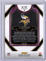 JJ McCarthy 2024 Panini Select Red Yellow Shock Rookie RC Vikings