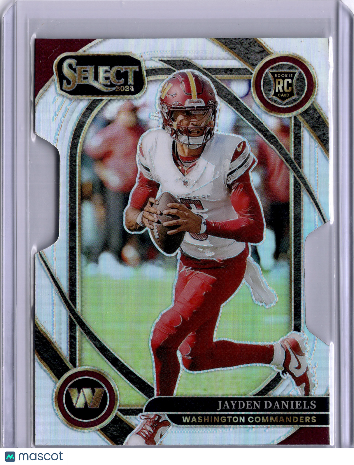 Jayden Daniels 2024 Panini Select Silver Prizm Die Cut Rookie RC Commanders