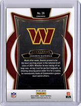 Jayden Daniels 2024 Panini Select Red Yellow Shock Rookie RC Commanders