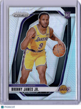 Bronny James Jr 2024 Panini Silver Prizm Rookie RC Lakers