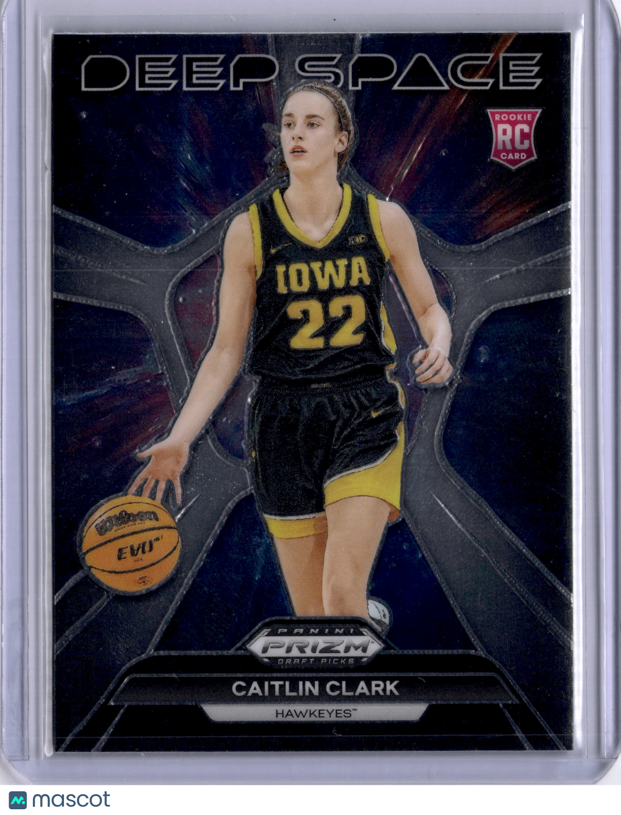 Caitlin Clark 2024 Panini Prizm Draft Picks Deep Space Rookie RC Hawkeyes