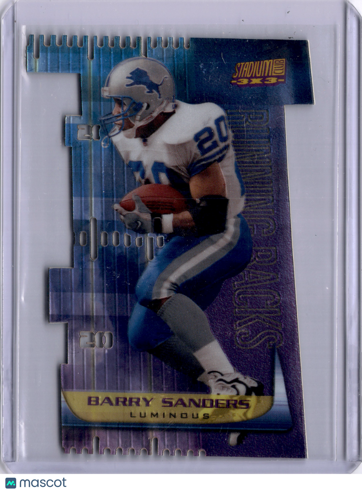 Barry Sanders 1999 Topps Stadium Club 3x3 Luminous Lions HOF