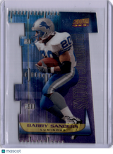 Barry Sanders 1999 Topps Stadium Club 3x3 Luminous Lions HOF