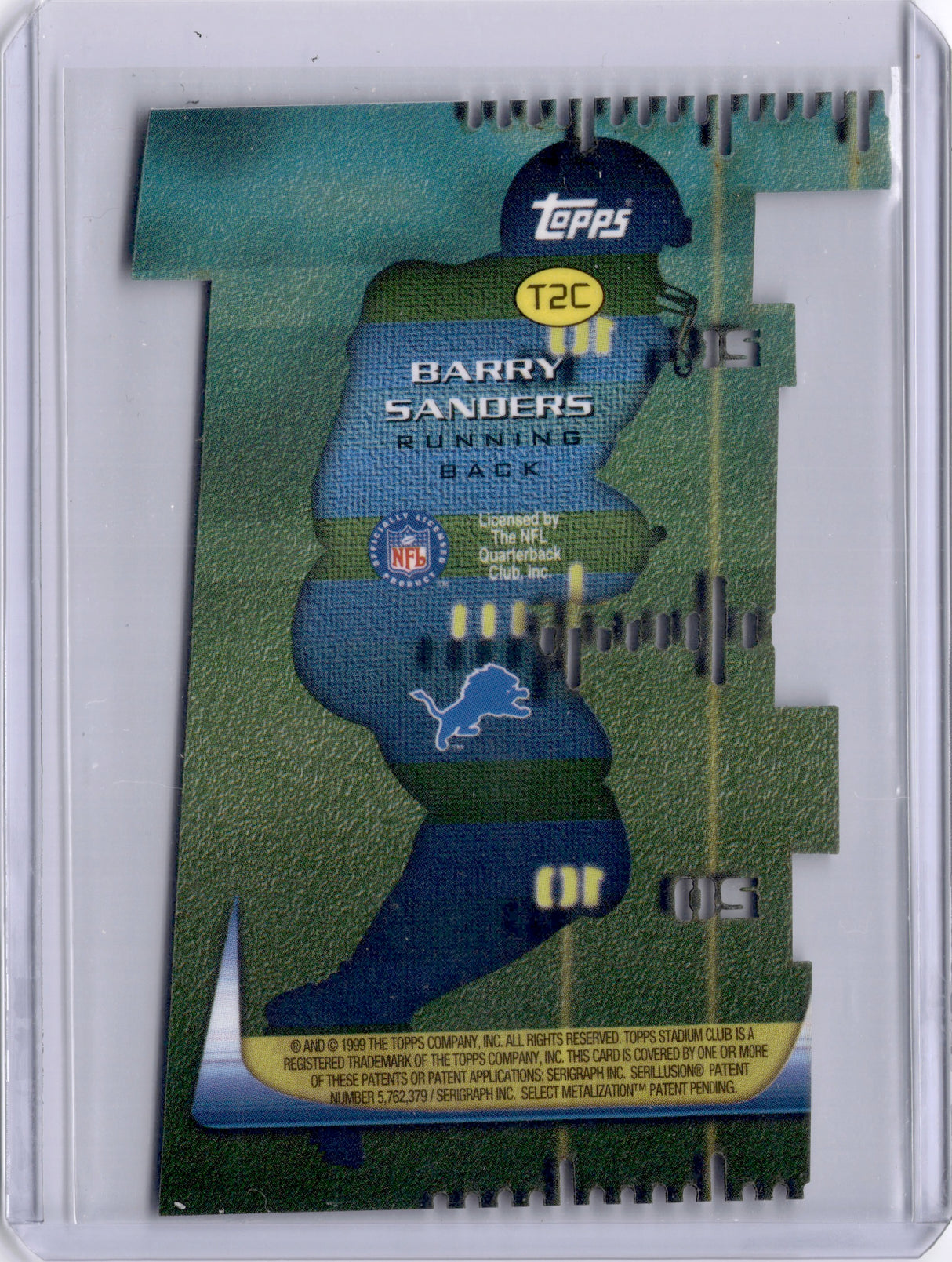 Barry Sanders 1999 Topps Stadium Club 3x3 Luminous Lions HOF