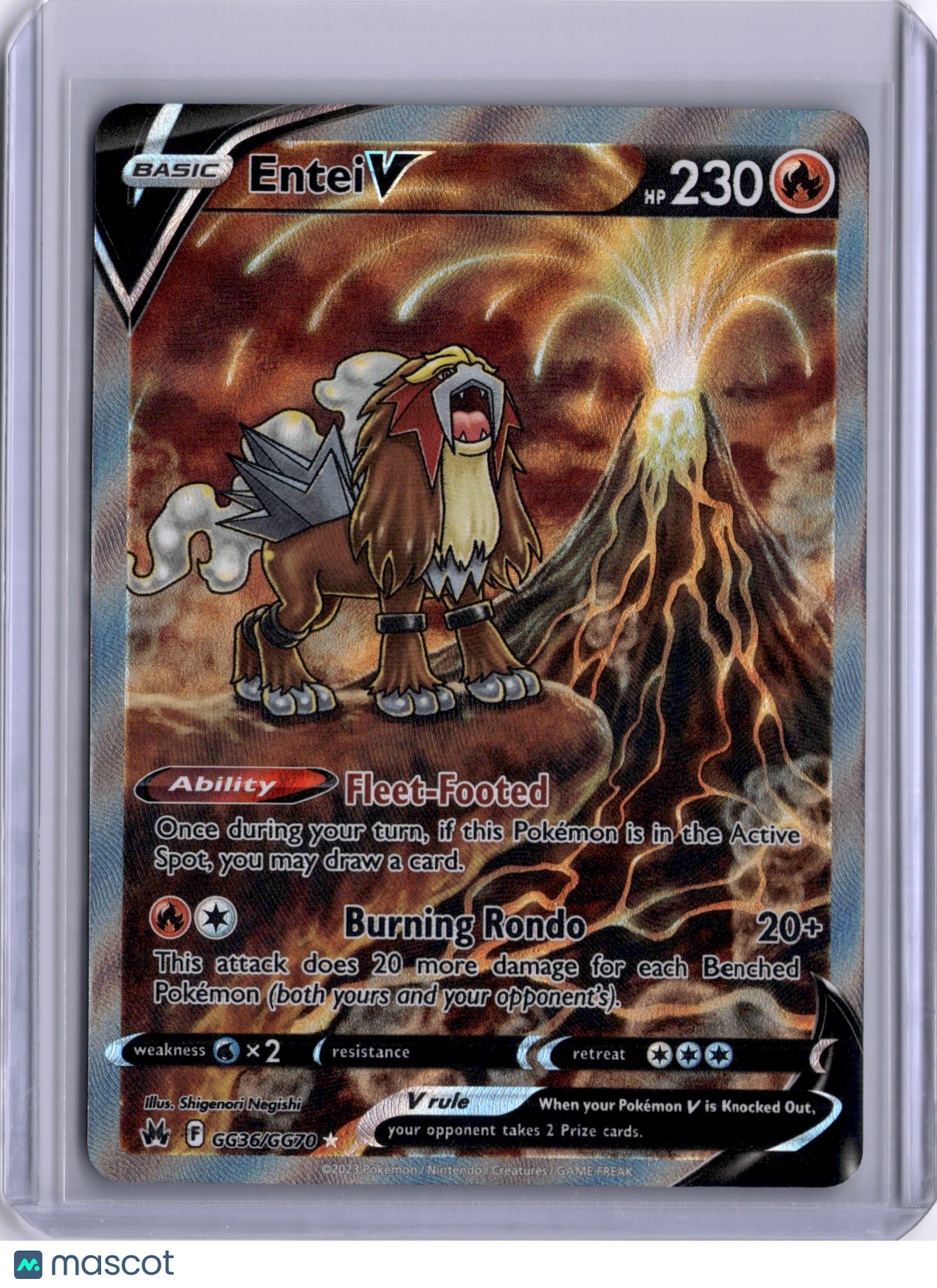 Entei V 2022 Pokemon Brilliant Stars GG36/GG70 Full Art