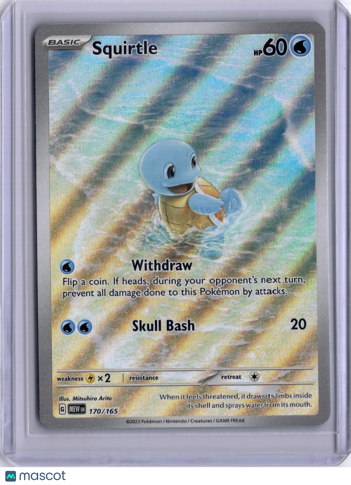 Squirtle 2023 Pokemon 151 170/165 Full Art Illustration Rare