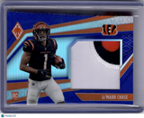 Ja'Marr Chase 2021 Panini Phoenix Football RC Patch 14/25 3 Color Jersey