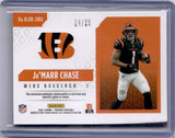 Ja'Marr Chase 2021 Panini Phoenix Football RC Patch 14/25 3 Color Jersey
