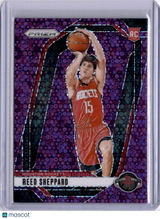 Reed Sheppard 2024-25 Panini Prizm Purple Fast Break Rookie RC /75 Rockets