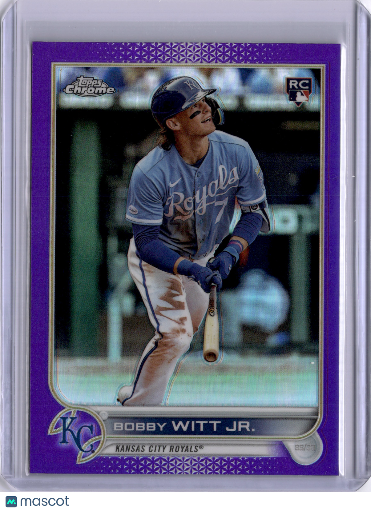 Bobby Witt Jr. 2022 Topps Chrome Purple Refractor Rookie RC Royals
