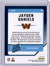 Jayden Daniels 2024 Panini Donruss Optic Holo Rated Rookie Prizm RC Commanders