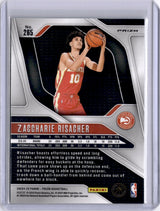 Zaccharie Risacher 2024-25 Panini Prizm Choice Blue Yellow Green Rookie RC Hawks