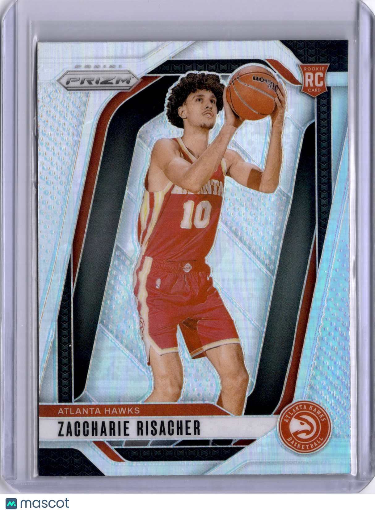 Zaccharie Risacher 2024-25 Panini Prizm Silver Rookie RC Hawks