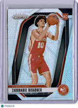 Zaccharie Risacher 2024-25 Panini Prizm Silver Rookie RC Hawks