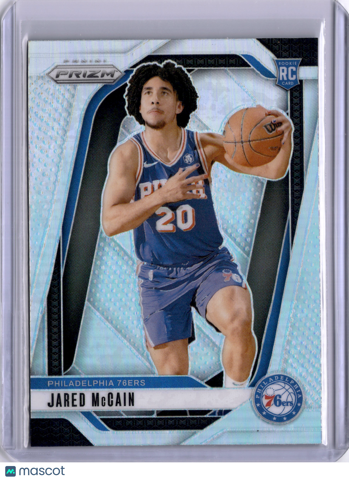 Jared McCain 2024 Panini Prizm Silver Rookie RC 76ers