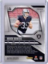 Brock Bowers 2024 Panini Prizm Silver Rookie RC Raiders