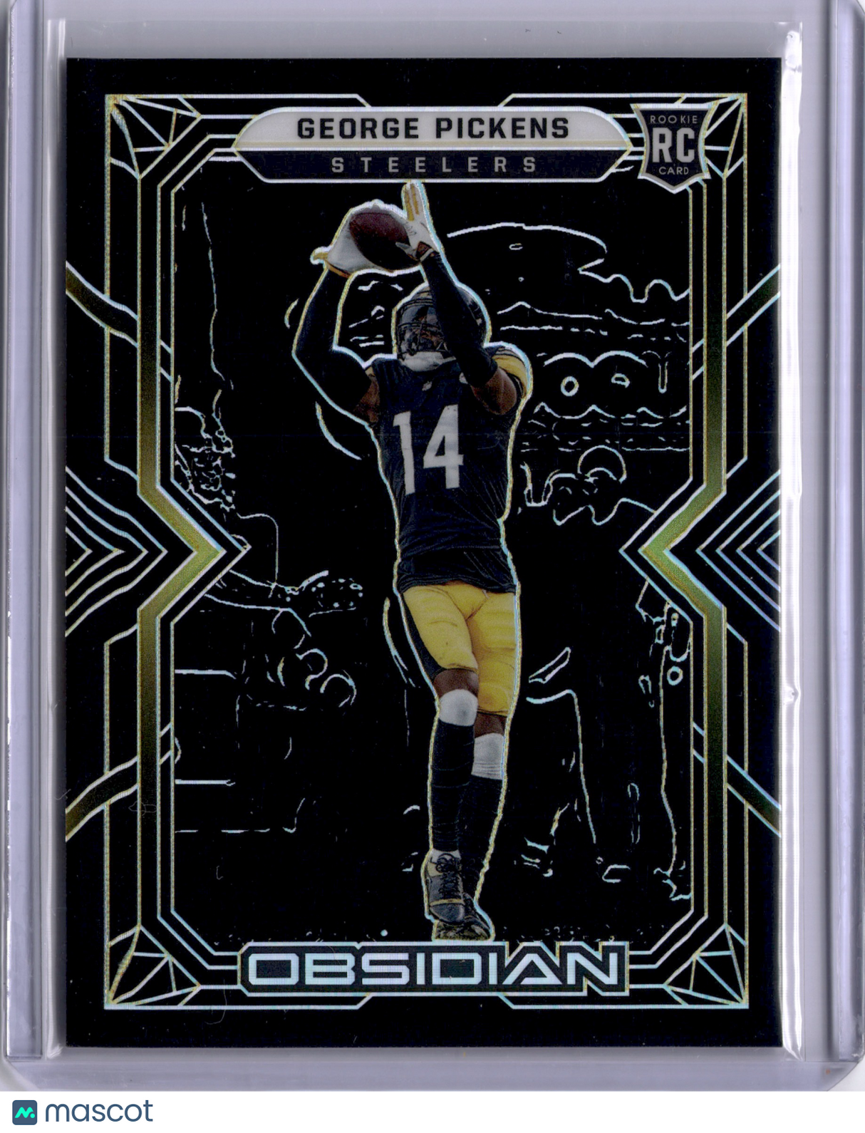 George Pickens 2023 Obsidian Electric Etch Yellow Rookie RC Steelers Cowboys
