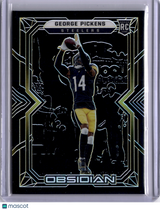 George Pickens 2023 Obsidian Electric Etch Yellow Rookie RC Steelers Cowboys