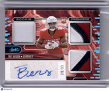 Trey Benson 2024 Panini Absolute Football Auto Patch Rookie RPA /99 RC 3 Color