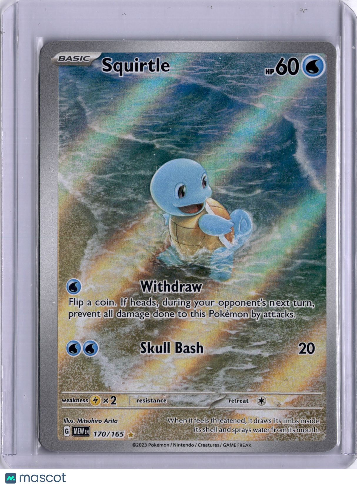 Squirtle 2023 Pokemon 151 170/165 Full Art TCG