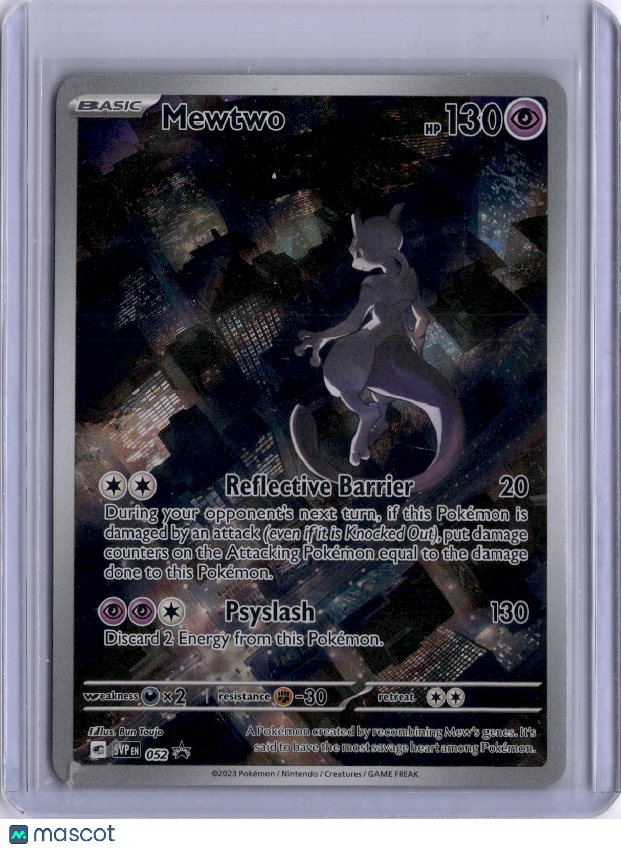 Mewtwo 2023 Pokemon Scarlet & Violet 151 52 Black Star Promo Full Art TCG