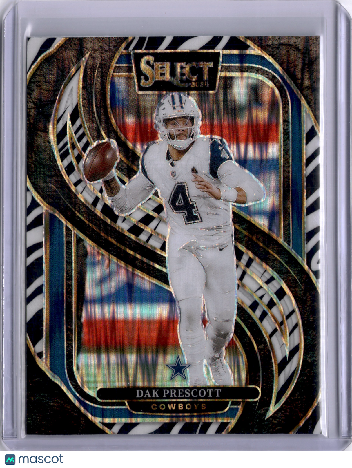 Dak Prescott 2025 Panini Select Premier Level Zebra SP