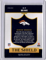 Bo Nix 2024 Panini Zenith The Shield Rookie RC Broncos Case Hit