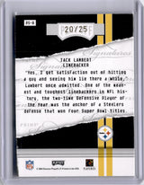 Jack Lambert 2004 Playoff Honors Prime Signatures /25 Auto Steelers HOF