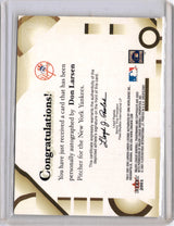 Don Larsen 2001 Fleer Greats of the Game On Card Autograph NY Yankees HOF Auto