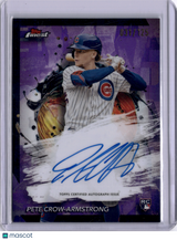 Pete Crow-Armstrong 2024 Topps Finest Rookie RC On Card Auto /125 Cubs