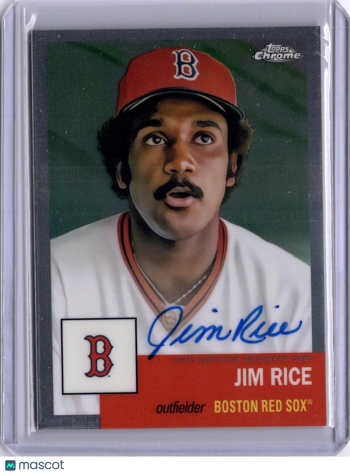 Jim Rice 2022 Topps Chrome Platinum Anniversary On Card Auto Red Sox HOF
