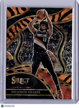 Shaedon Sharpe 2023-24 Panini Select Tiger Stripe Courtside Trail Blazers