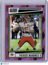 Patrick Mahomes II 2022 Panini Score Purple Ice /299 Chiefs MVP
