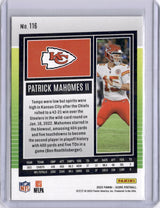 Patrick Mahomes II 2022 Panini Score Purple Ice /299 Chiefs MVP