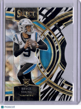 Bryce Young 2023 Panini Select Zebra Die-Cut Rookie RC Panthers