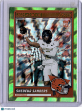 Shedeur Sanders 2025 Panini Score Electric Green Rookie RC /99 Browns